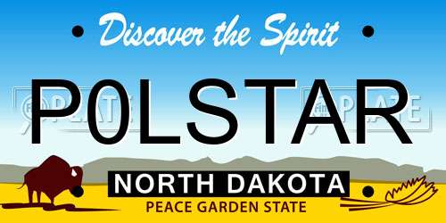 P0LSTAR North Dakota License Plate