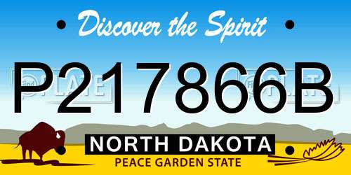 P217866B North Dakota License Plate