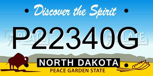 P22340G North Dakota License Plate