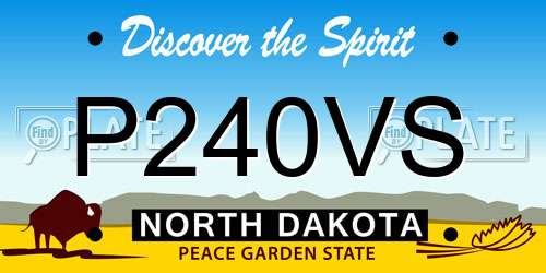 P240VS North Dakota License Plate