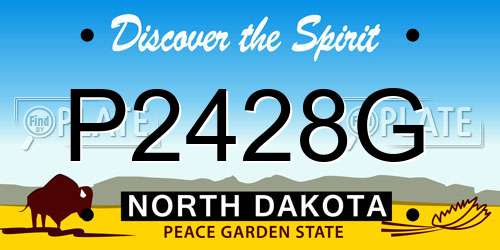 P2428G North Dakota License Plate
