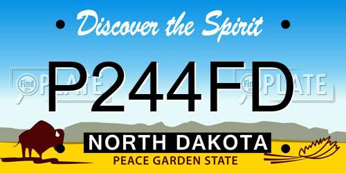 P244FD North Dakota License Plate