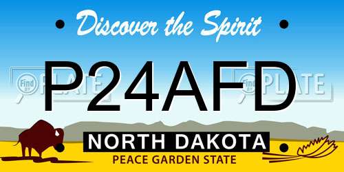 P24AFD North Dakota License Plate