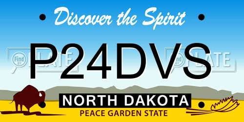P24DVS North Dakota License Plate