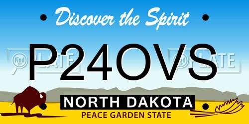 P24OVS North Dakota License Plate