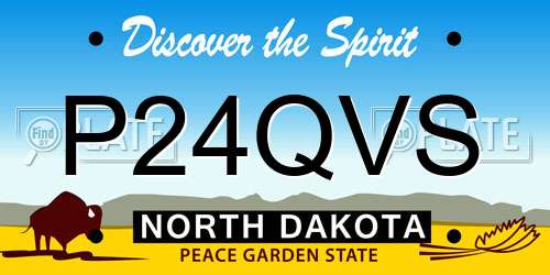 P24QVS North Dakota License Plate