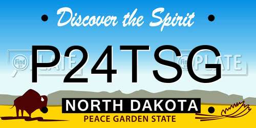 P24TSG North Dakota License Plate