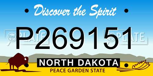 P269151 North Dakota License Plate