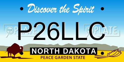 P26LLC North Dakota License Plate