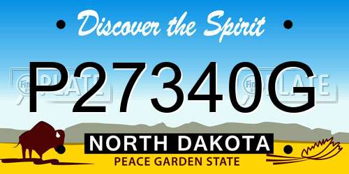 P27340G North Dakota License Plate