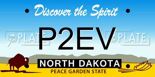P2EV North Dakota License Plate