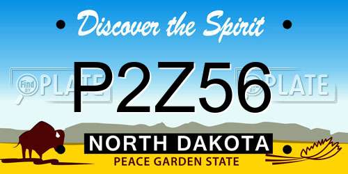 P2Z56 North Dakota License Plate