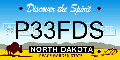 P33FDS North Dakota License Plate