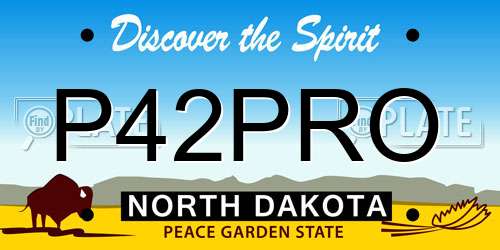 P42PRO North Dakota License Plate