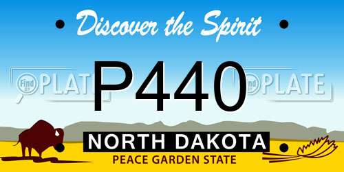 P440 North Dakota License Plate