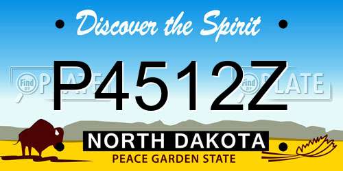 P4512Z North Dakota License Plate