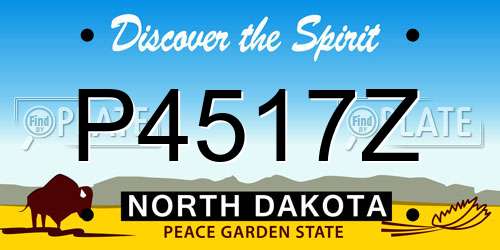 P4517Z North Dakota License Plate