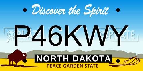 P46KWY North Dakota License Plate