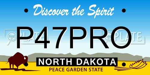P47PRO North Dakota License Plate