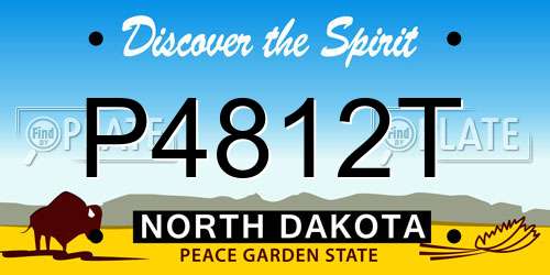 P4812T North Dakota License Plate