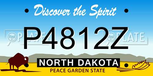 P4812Z North Dakota License Plate