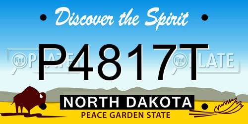 P4817T North Dakota License Plate