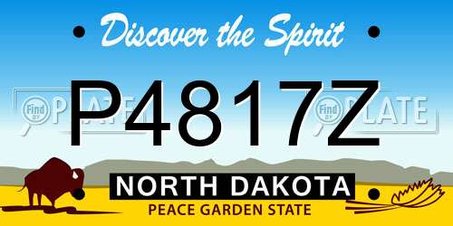 P4817Z North Dakota License Plate