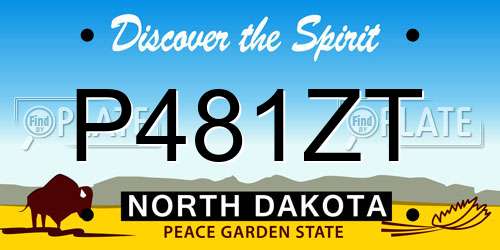 P481ZT North Dakota License Plate