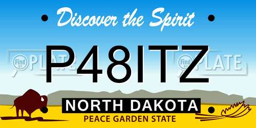 P48ITZ North Dakota License Plate
