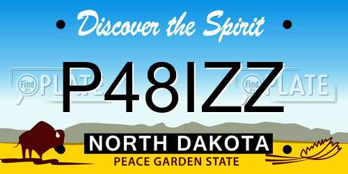 P48IZZ North Dakota License Plate
