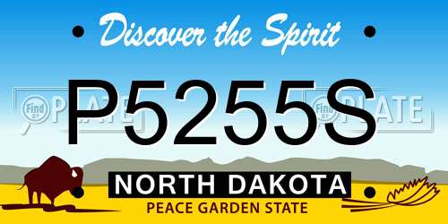 P5255S North Dakota License Plate