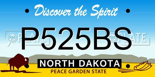 P525BS North Dakota License Plate
