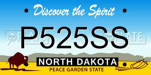 P525SS North Dakota License Plate