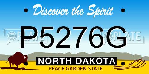 P5276G North Dakota License Plate
