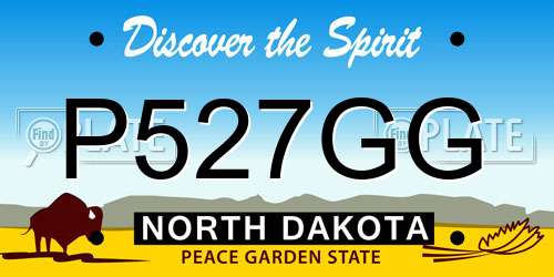 P527GG North Dakota License Plate