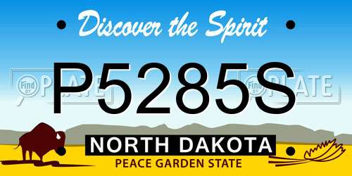 P5285S North Dakota License Plate