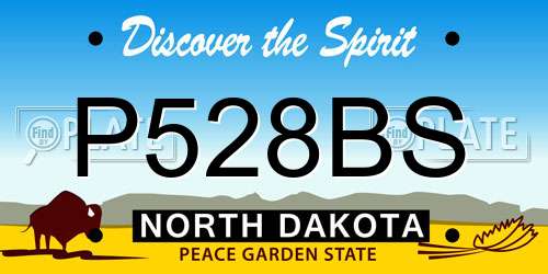 P528BS North Dakota License Plate