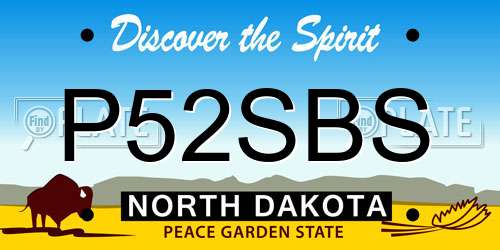 P52SBS North Dakota License Plate
