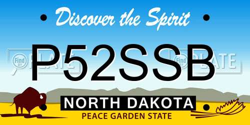 P52SSB North Dakota License Plate