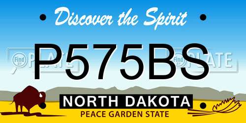 P575BS North Dakota License Plate