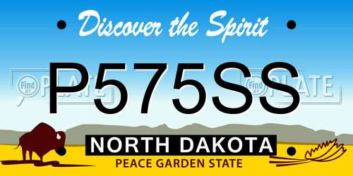 P575SS North Dakota License Plate