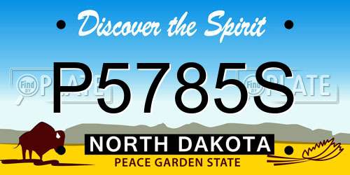 P5785S North Dakota License Plate