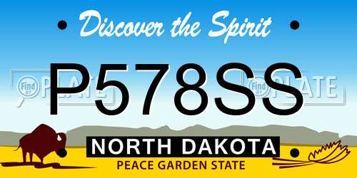 P578SS North Dakota License Plate