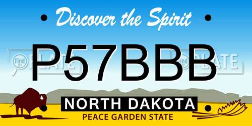 P57BBB North Dakota License Plate