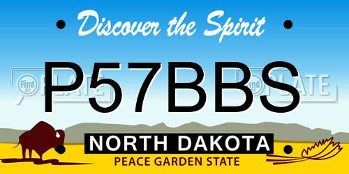 P57BBS North Dakota License Plate