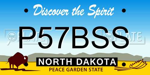 P57BSS North Dakota License Plate