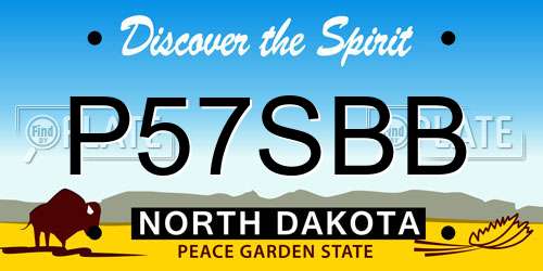 P57SBB North Dakota License Plate