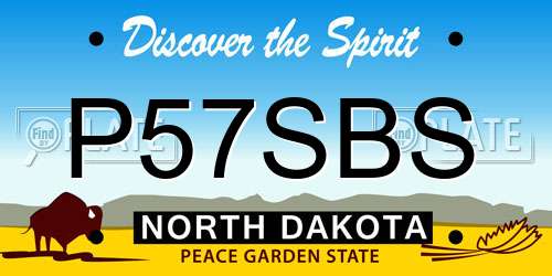 P57SBS North Dakota License Plate