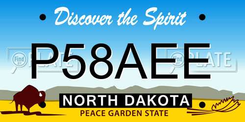 P58AEE North Dakota License Plate