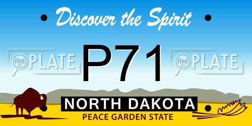 P71 North Dakota License Plate